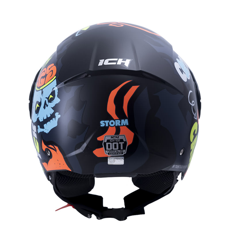 Casco moto ich 102 storm az sm abierto con viscera urbano3
