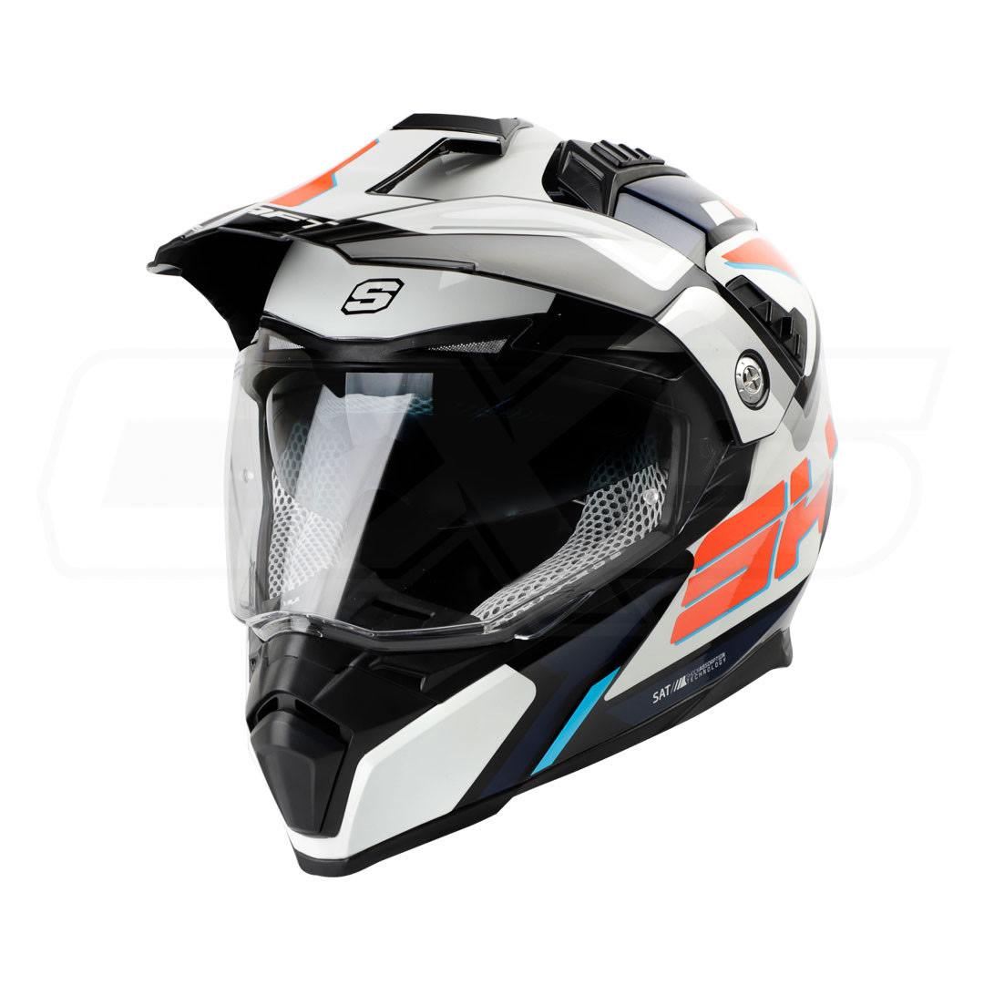 Casco moto Shaft mx-380 multipropósito frontourer n.b nj.n2