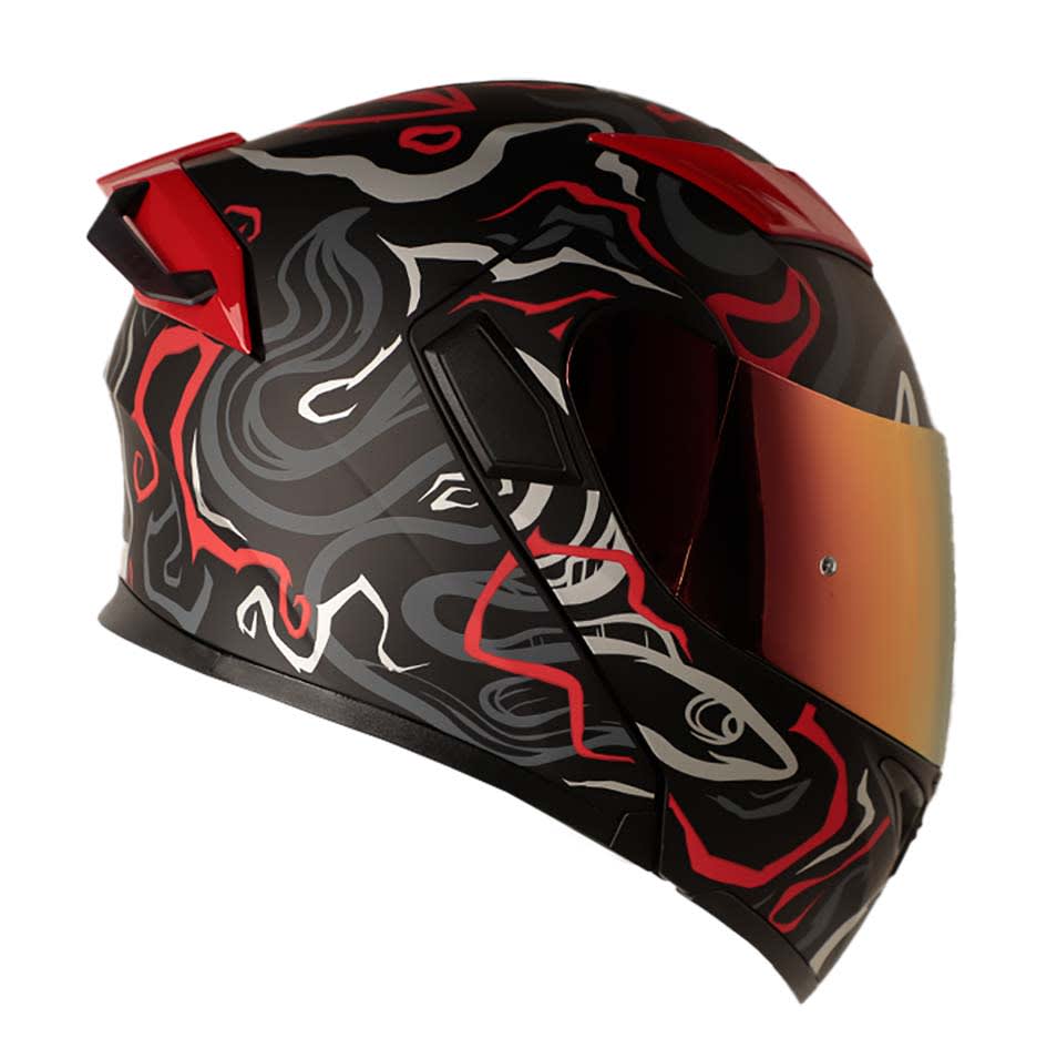 Casco Moto Hro 3400dv randomer ng rj Abatible Sun Visor Certificación Dot5