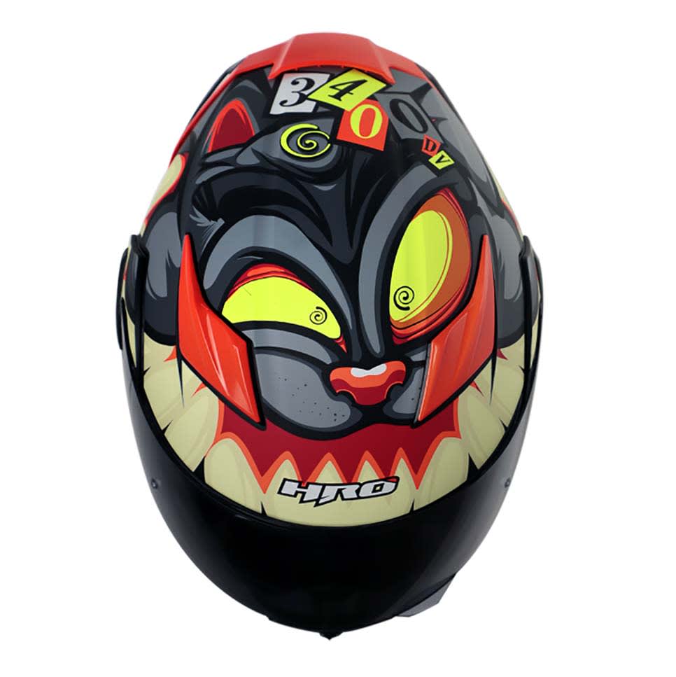 Casco Moto Hro 3400dv bad bunny gr mate nj.n Abatible Sun Visor Certificación Dot2