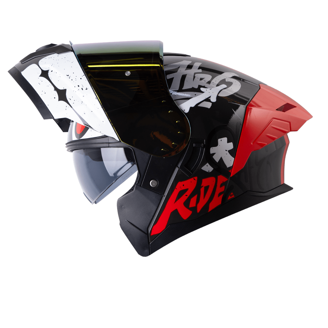 Casco moto hro 3480dv letter face gr.os sl abatible con sun visor dot2