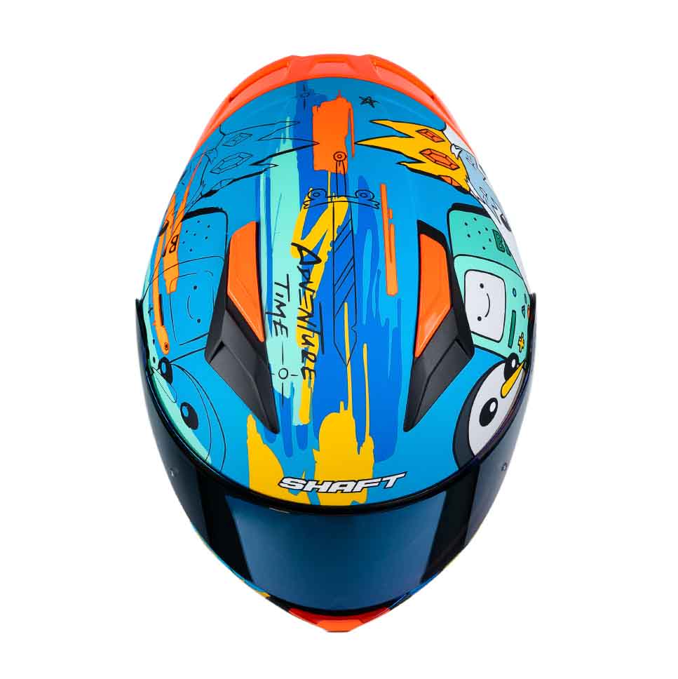 Casco moto shaft 582sp evo adventure time az integral edicion limitada cartoon network5