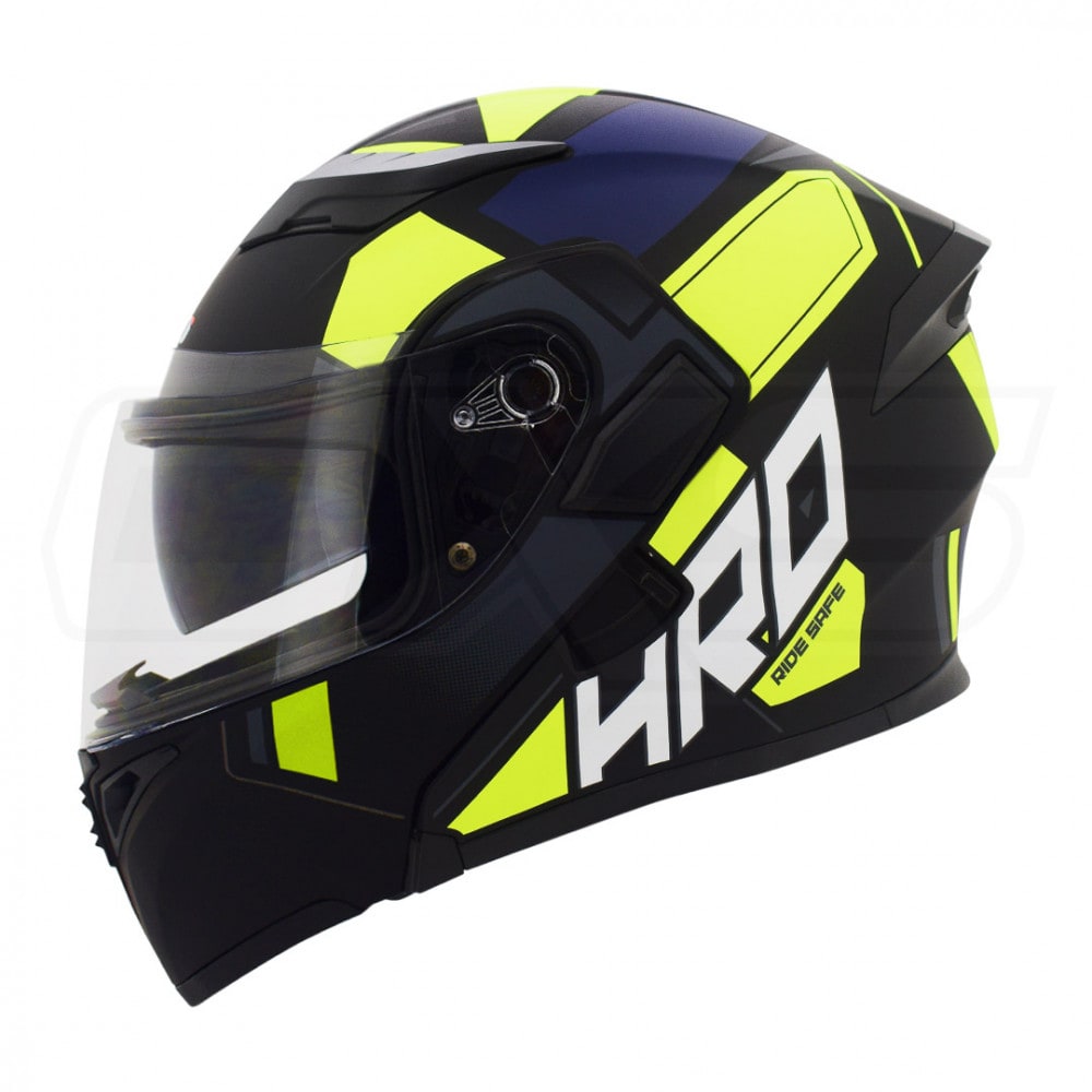 Casco Moto Hro 3400 Abatible Con Sun Visor Certificación Dot bionic n.m am.n1