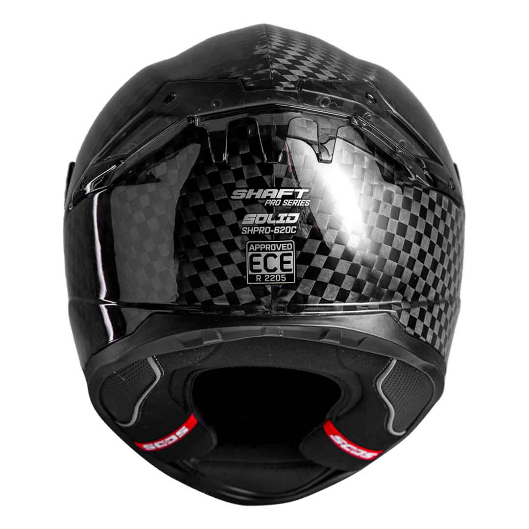 Casco moto Shaft pro 620c evo fibra de carbono integral solid 12k n.b sl3