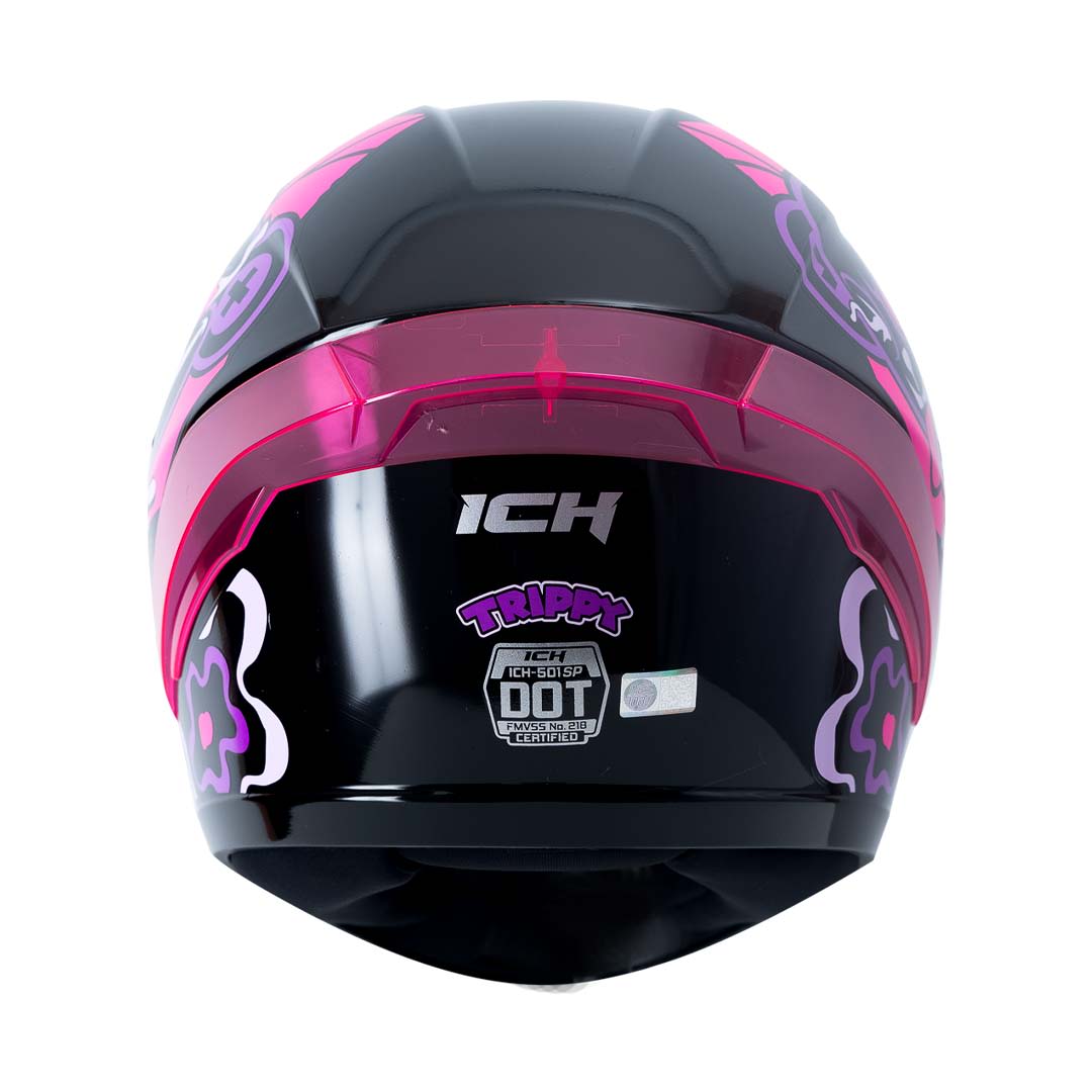 Casco moto ich 501sp integral trippy mr.n sm certificación dot qr2