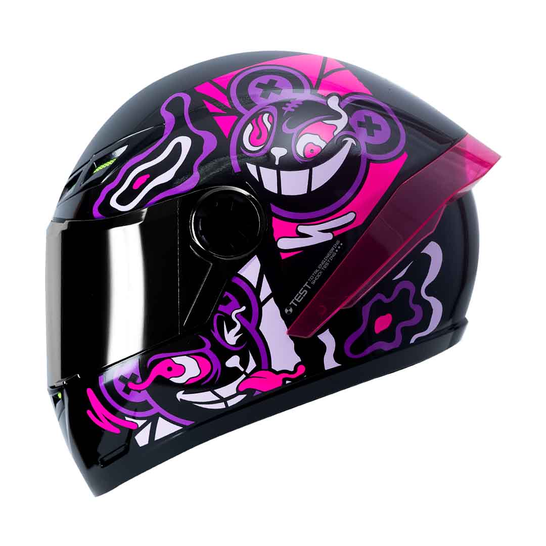 Casco moto ich 501sp integral trippy mr.n sm certificación dot qr1