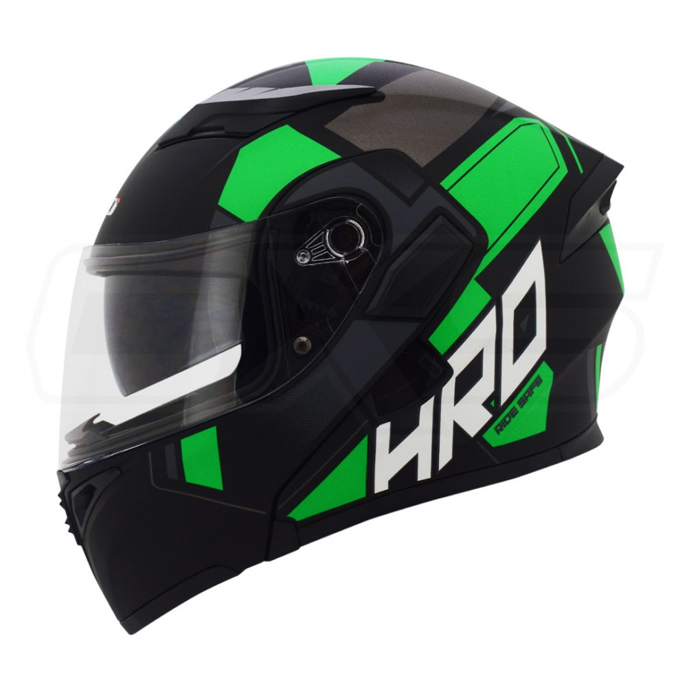 Casco Moto Hro 3400 Abatible Con Sun Visor Certificación Dot bionic n.m vd.n1