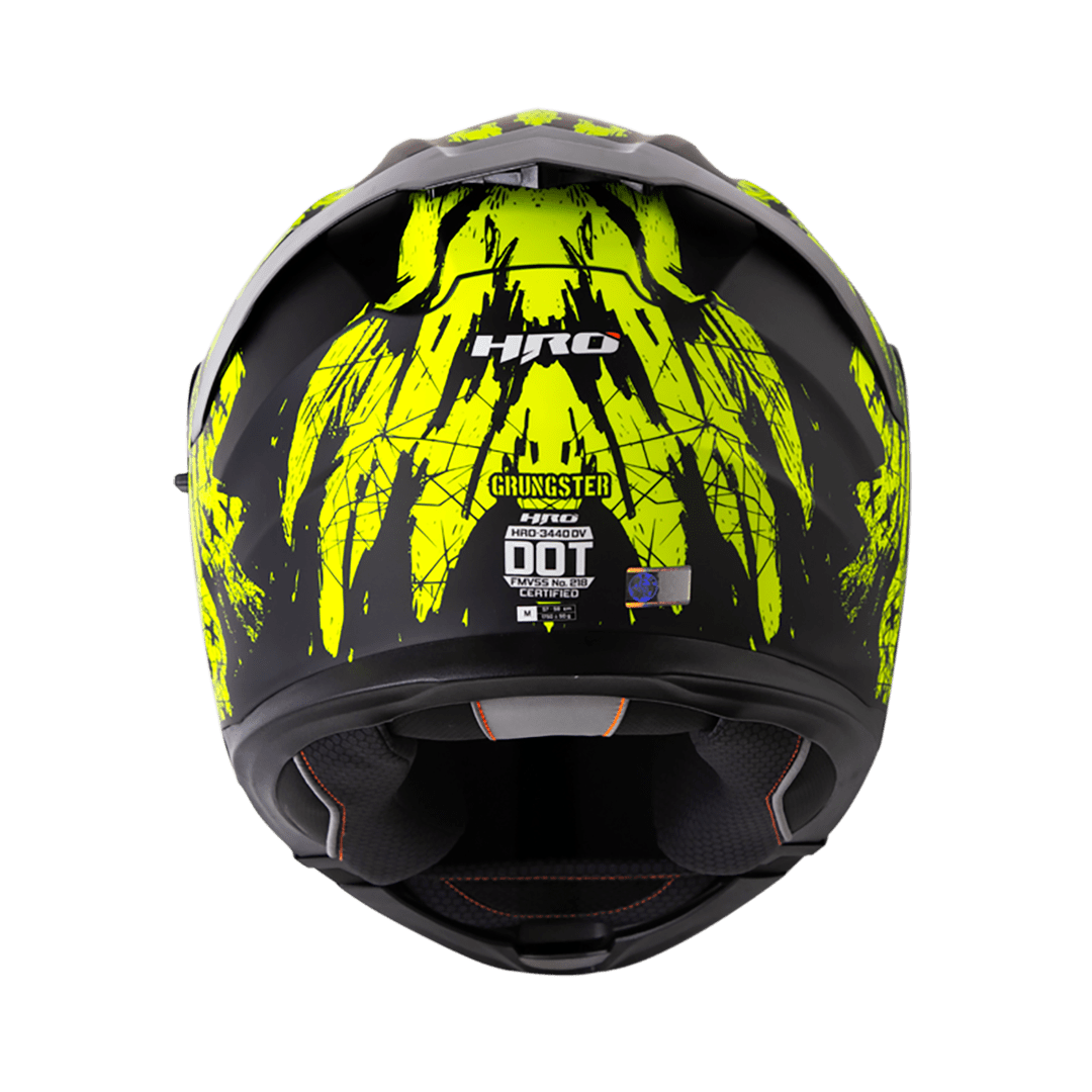 Casco Moto Hro 3440dv grungster ng am.n Abatible Sun Visor Certificación Dot3