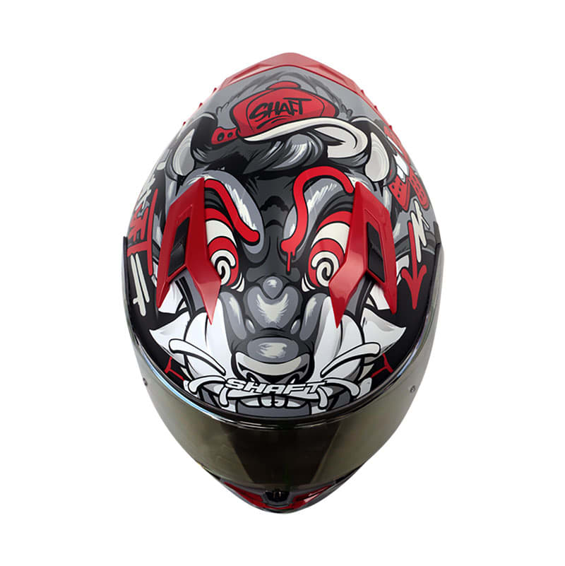 Casco moto shaft 522 sp tiguerazo gr mate rj integral2