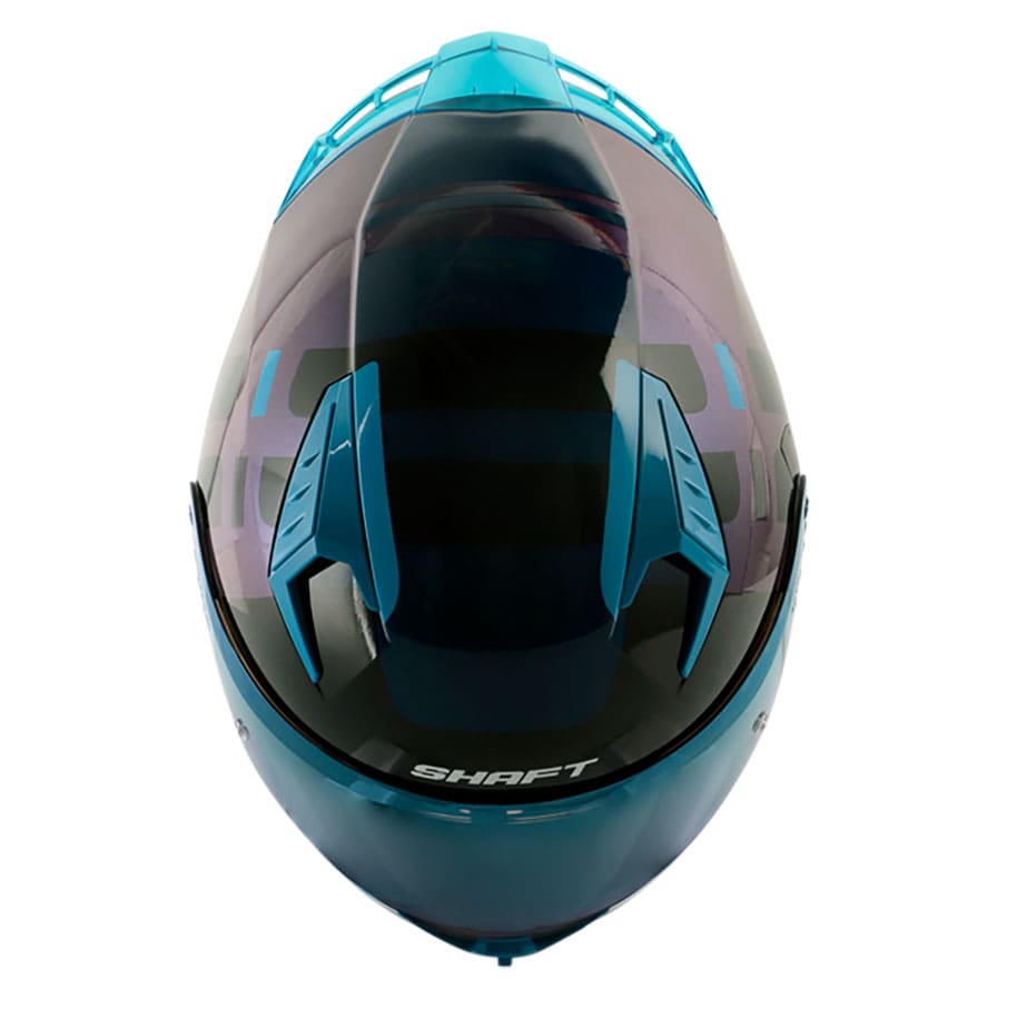 CASCO MOTO SHAFT 526SP EVO SAMPLER CAMALEON AZUL INTEGRAL2