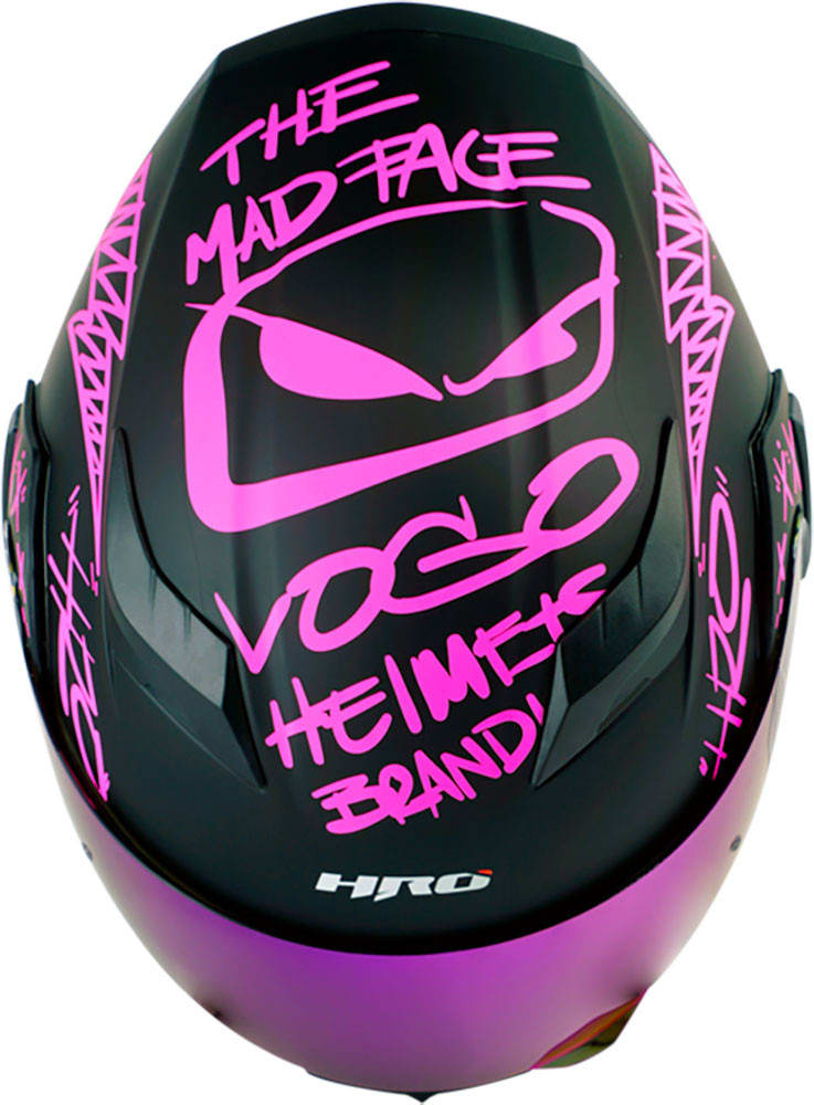 Casco Moto Hro 3400dv handwrite fc ir.mr.cl Abatible Sun Visor Certificación Dot4