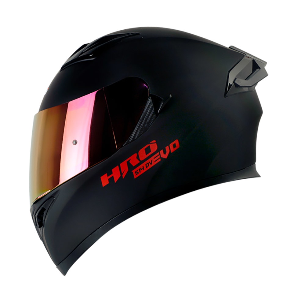 Casco moto hro 514dv solid negro rj integral1