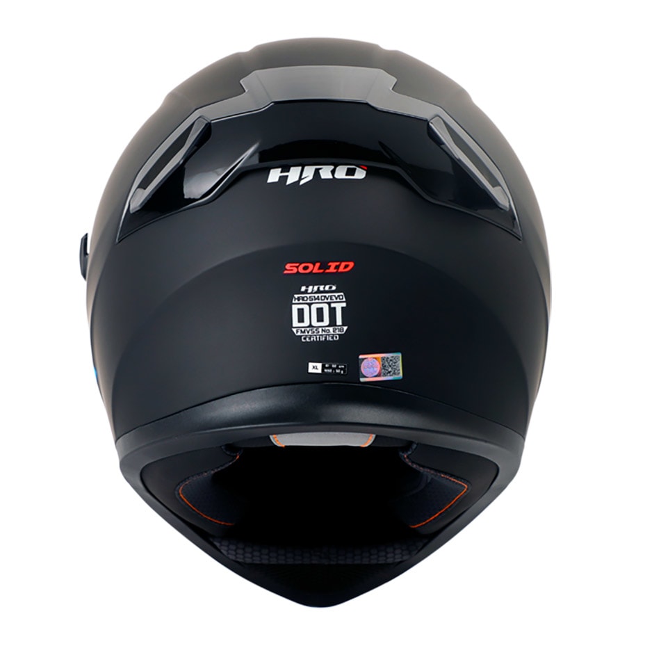 Casco moto hro 514dv solid negro rj integral2