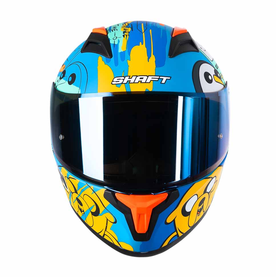 Casco moto shaft 582sp evo adventure time az integral edicion limitada cartoon network3