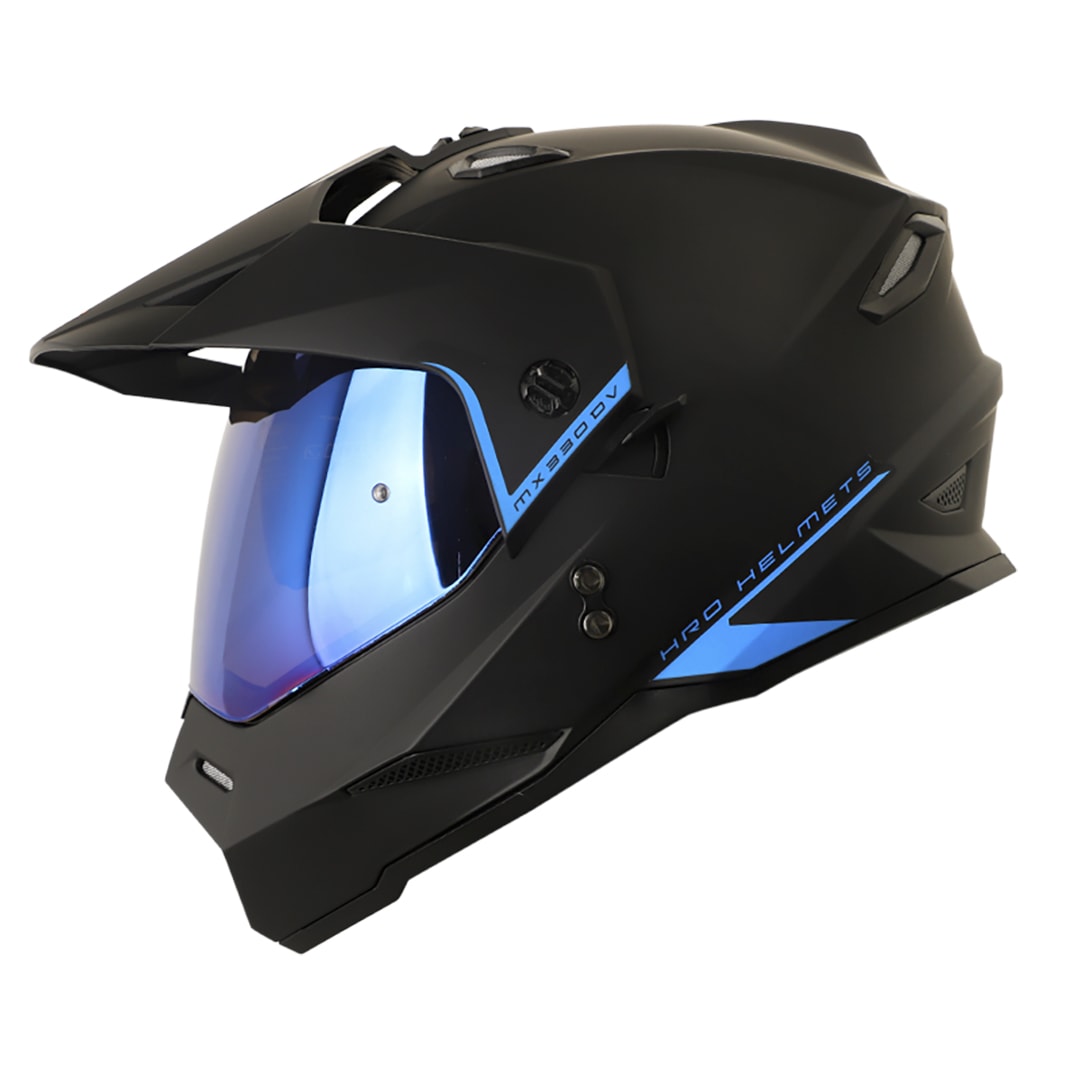 Casco moto hro mx-330dv solid ng mate az multipropósito1
