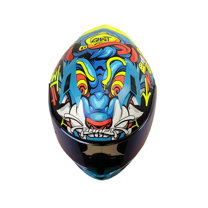 Casco moto shaft 522 sp tiguerazo az.cl mate am.n integral2