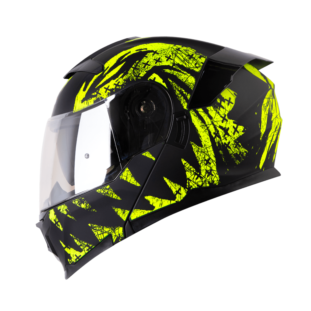 Casco Moto Hro 3440dv grungster ng am.n Abatible Sun Visor Certificación Dot1