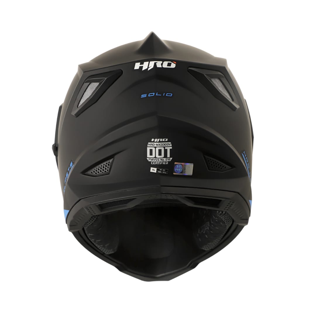 Casco moto hro mx-330dv solid ng mate az multipropósito3