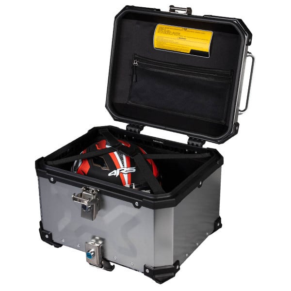 Maleta Top Case Moto Aluminio Silver 4rs E70 45 Litros Turismo Trail Desmontable1