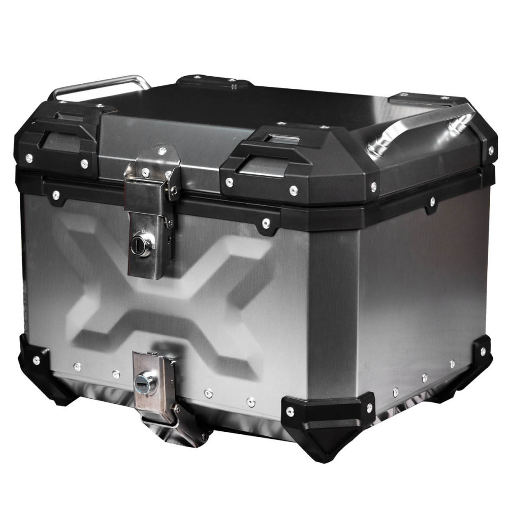Maleta Top Case Moto Aluminio Silver 4rs E70 45 Litros Turismo Trail Desmontable3