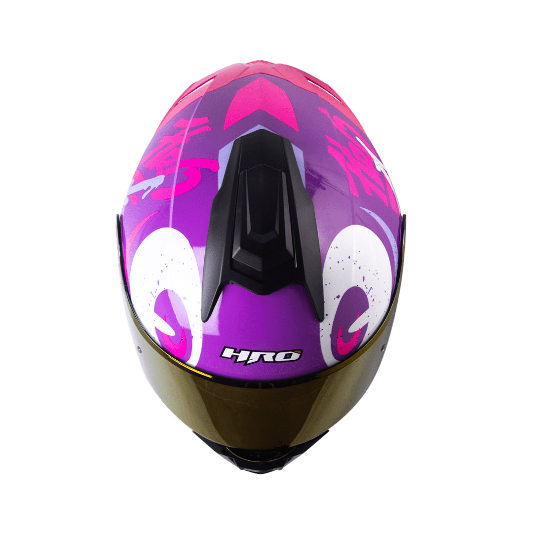 Casco moto hro 3480dv letter face mr fc abatible con sun visor dot3