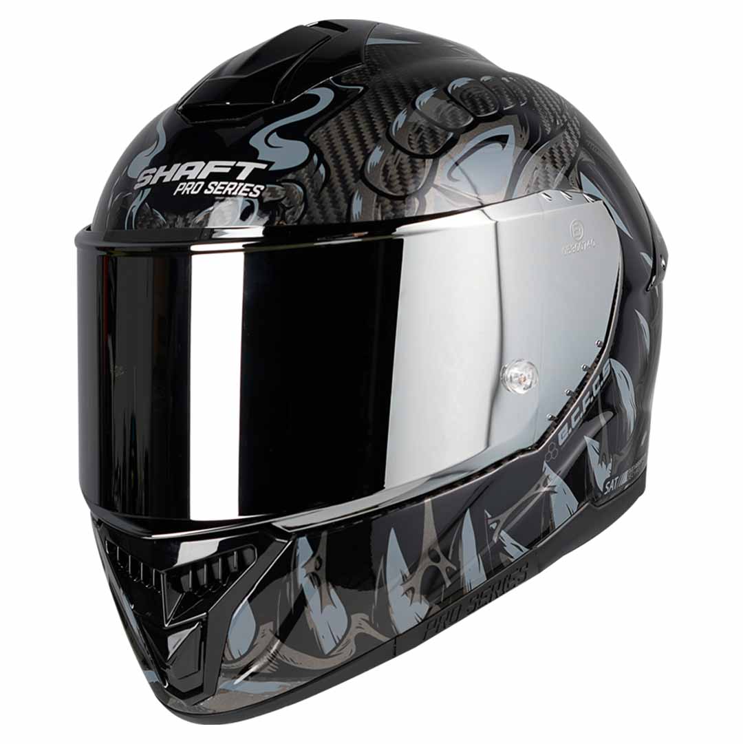 Casco moto Shaft pro 620c evo fibra de carbono integral lizzard ng gr sl2