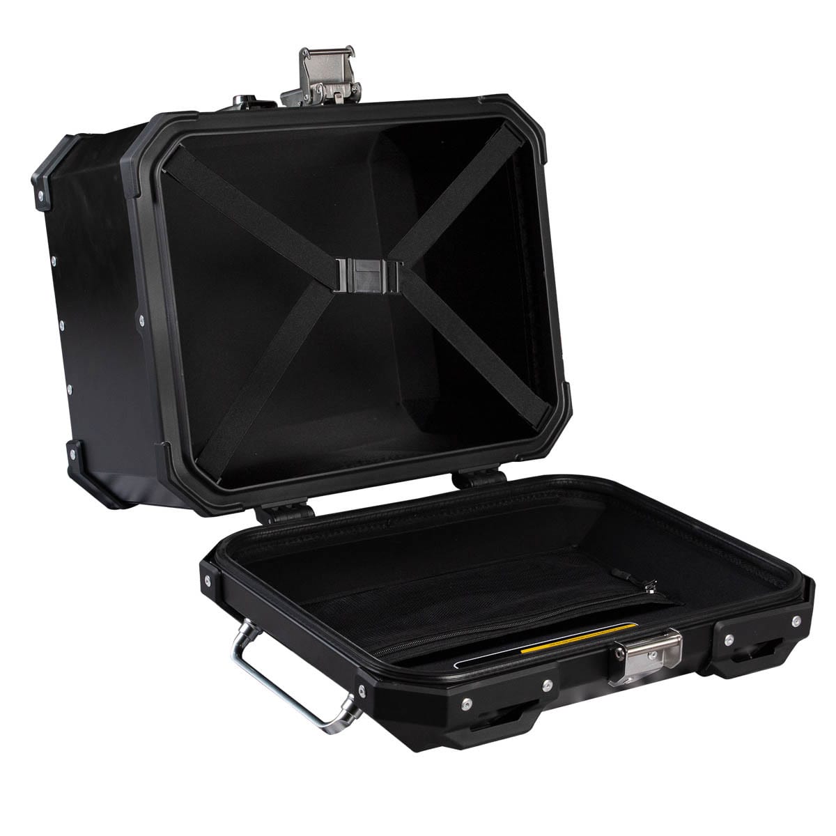 Maleta Top Case Moto Aluminio Negro 4rs E70 45 Litros Turismo Trail Desmontable2