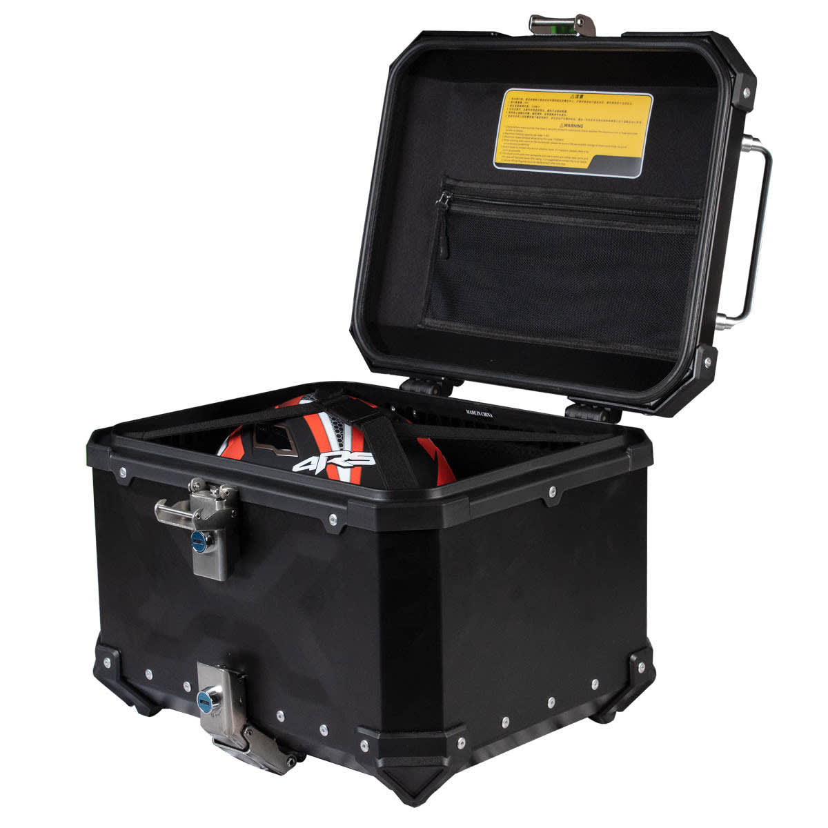 Maleta Top Case Moto Aluminio Negro 4rs E70 45 Litros Turismo Trail Desmontable3