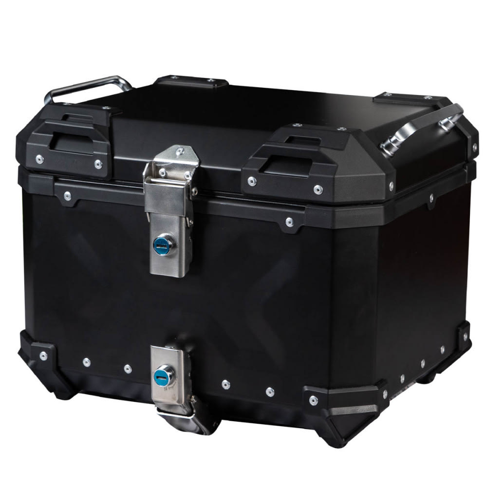 Maleta Top Case Moto Aluminio Negro 4rs E70 45 Litros Turismo Trail Desmontable1