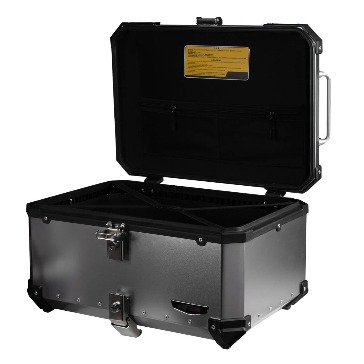 Maleta top case para moto 4rs e72 aluminio silver 64 litros forro interior2