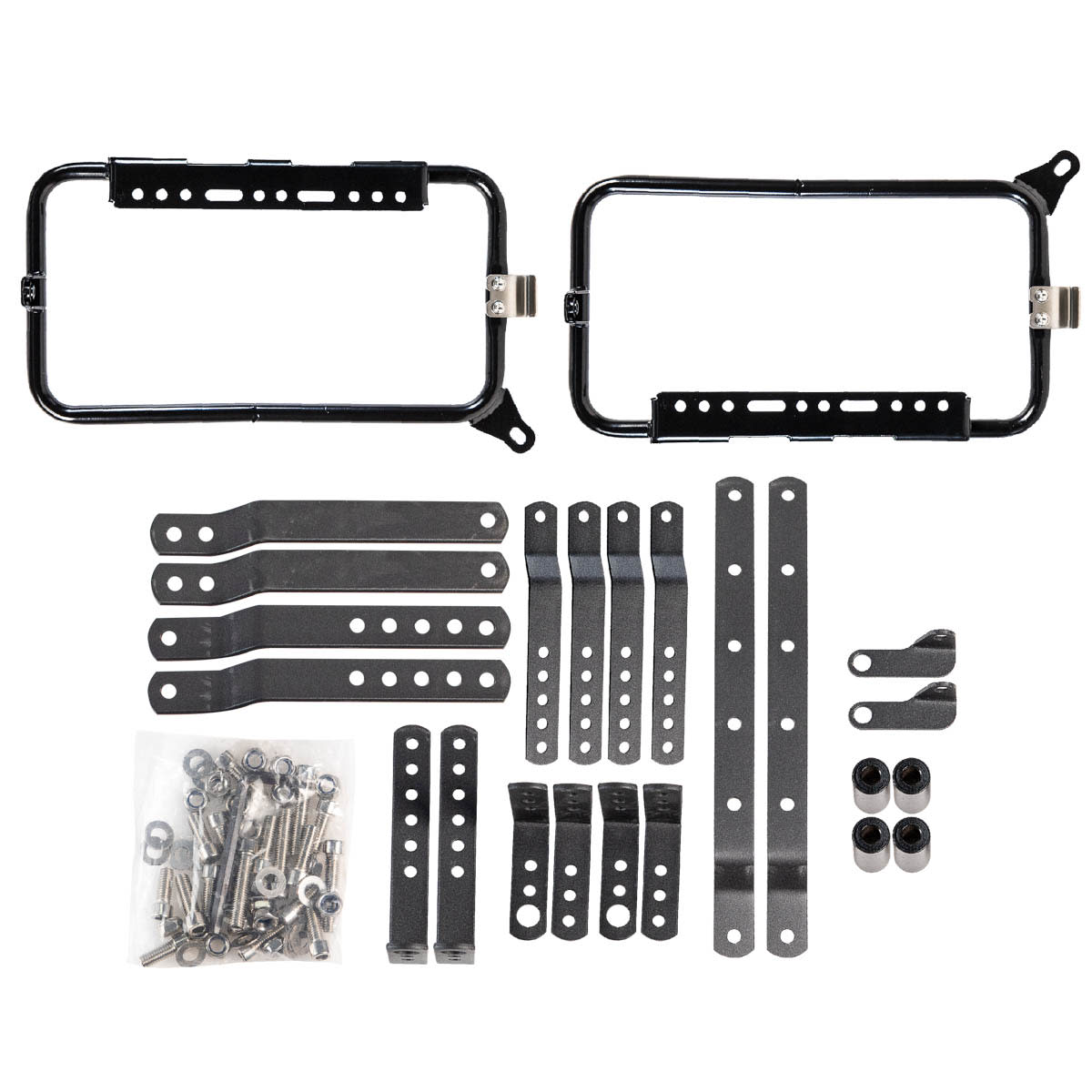 Maletas laterales para moto 4rs v39 v2 aluminio black 72 litros universal desmontables8