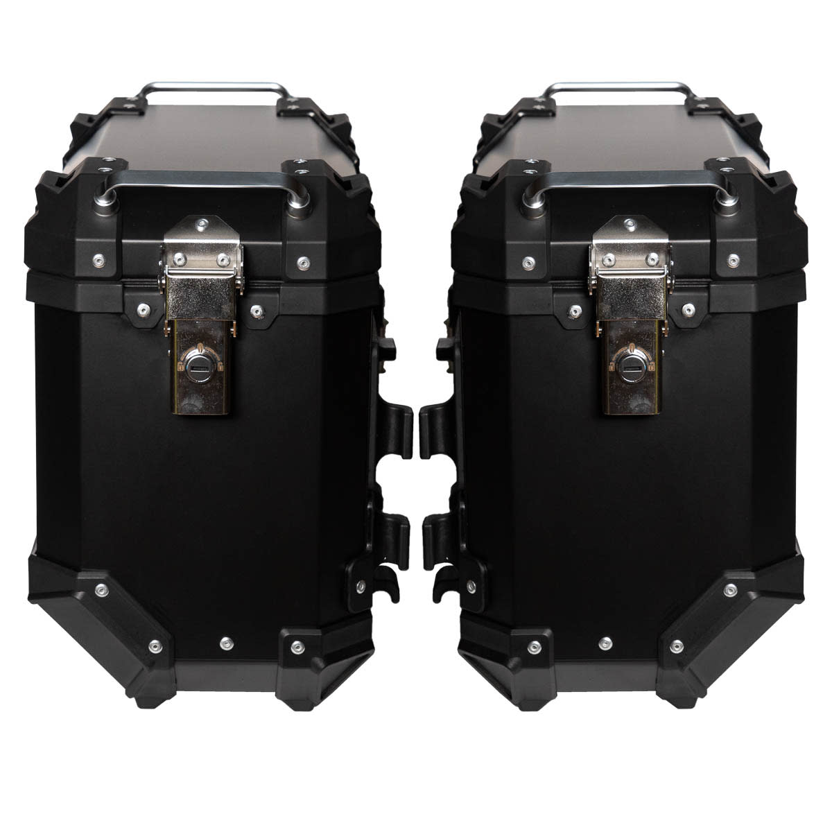 Maletas laterales para moto 4rs v39 v2 aluminio black 72 litros universal desmontables4