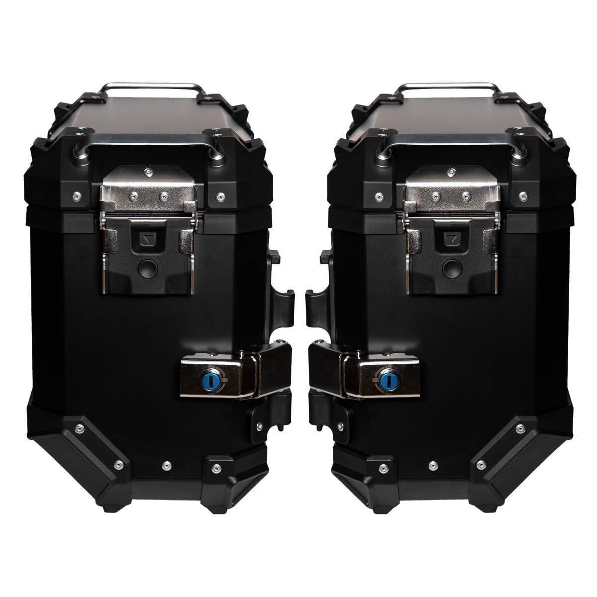 Maletas laterales para moto 4rs v39 v2 aluminio black 72 litros universal desmontables5