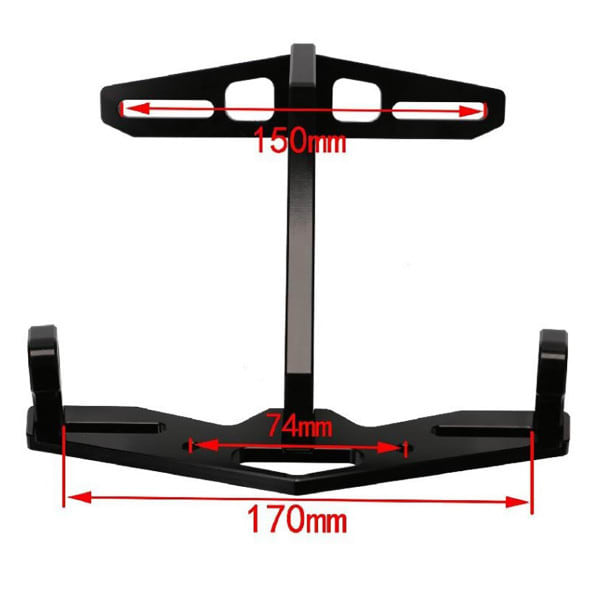 placa base porta patente para moto cola metal deportivo con soporte de intermitentes2