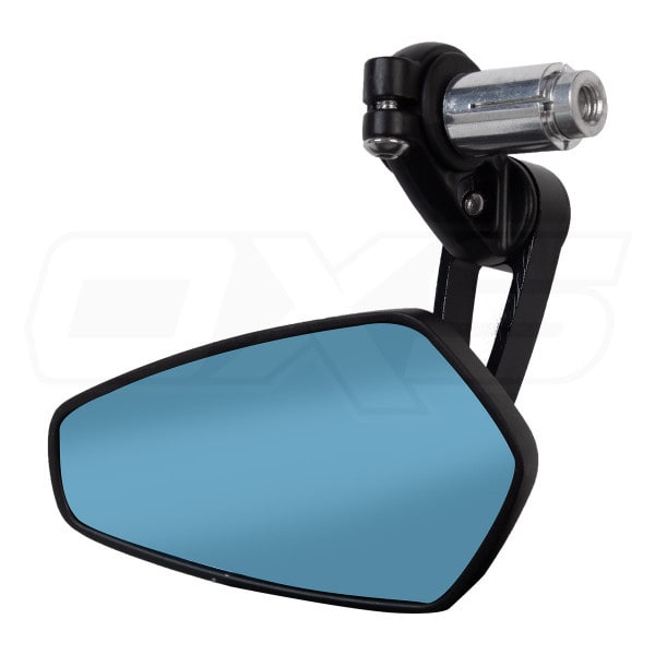 Espejos para moto tope de puño volante con tinte azul2