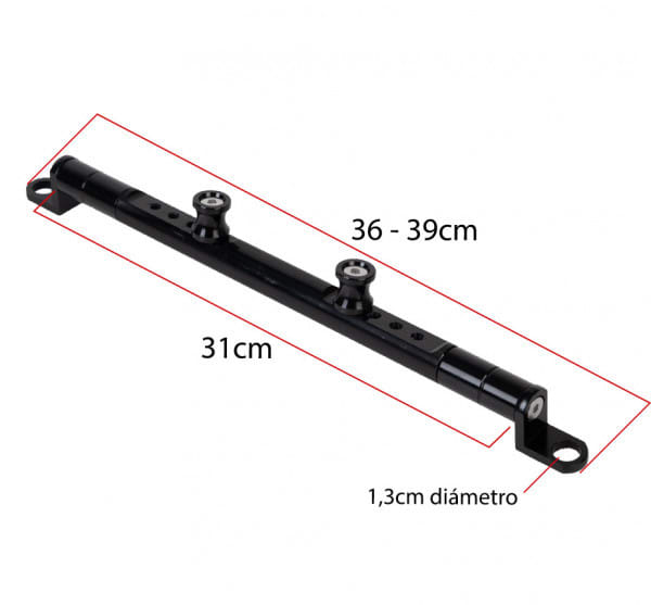 Barra Central Para Volante Moto Metal Cnc Ajustable3