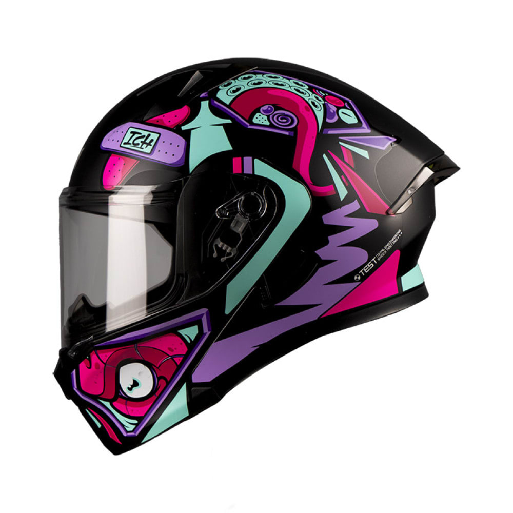 Casco moto ich 3120 wareba mr abatible con sun visor certificación dot 3cv5