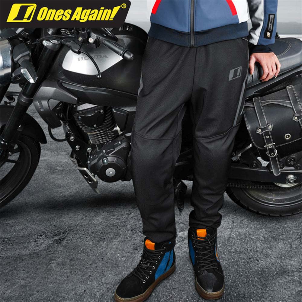 Pantalon moto ones again sp03 negro con protecciones2