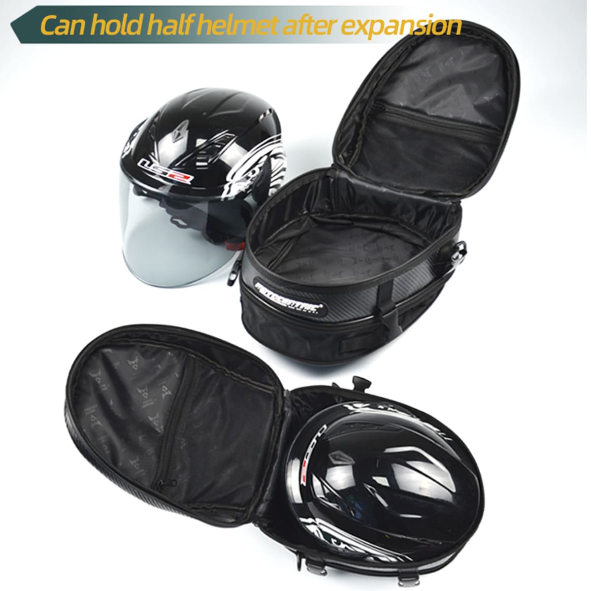 Bolso estanque y cola para moto motocentric expandible de 8 a 11.5 litros 11-MC-00799