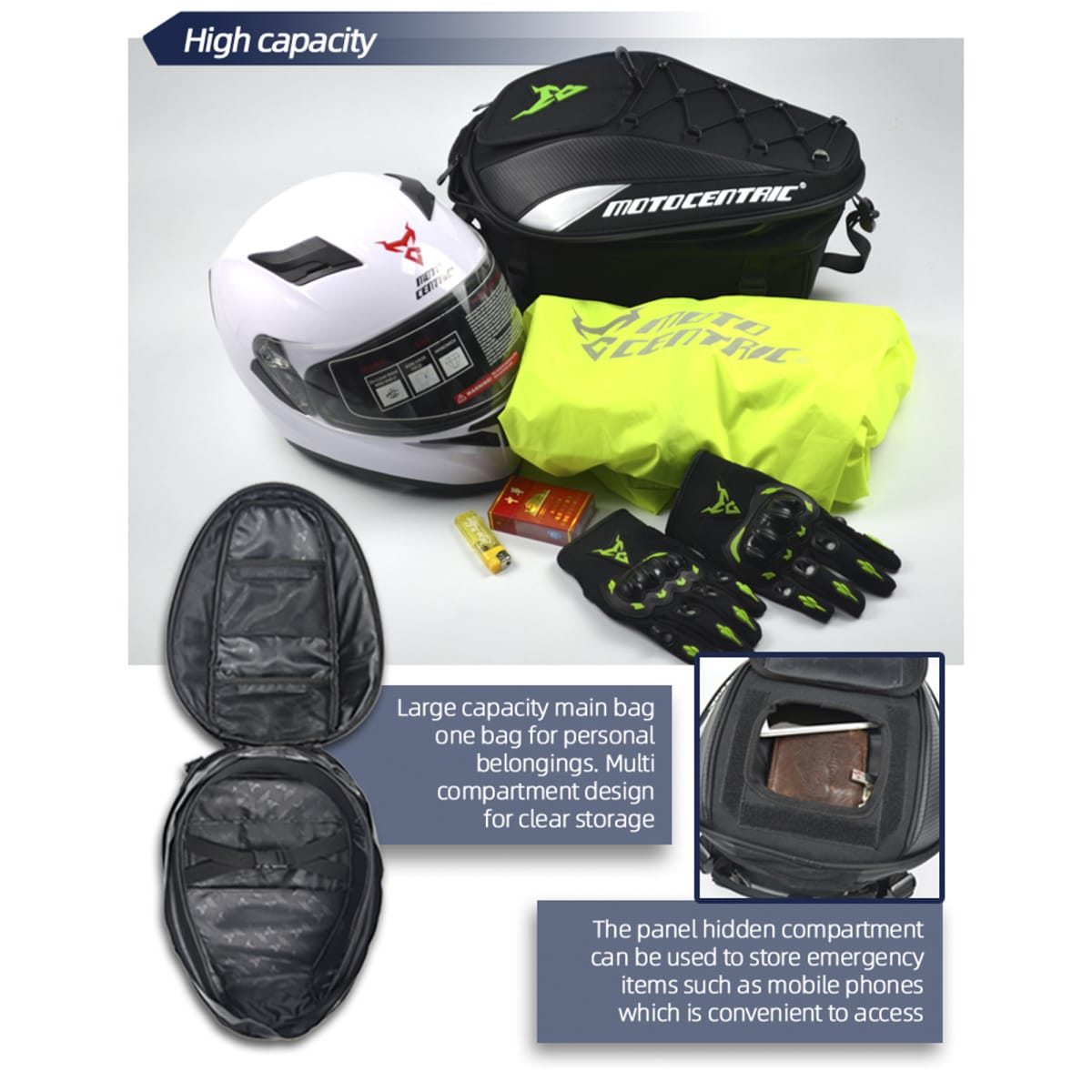 Bolso de cola para moto motocentric expandilbe de 15 a 25 litros 11-mc-01025
