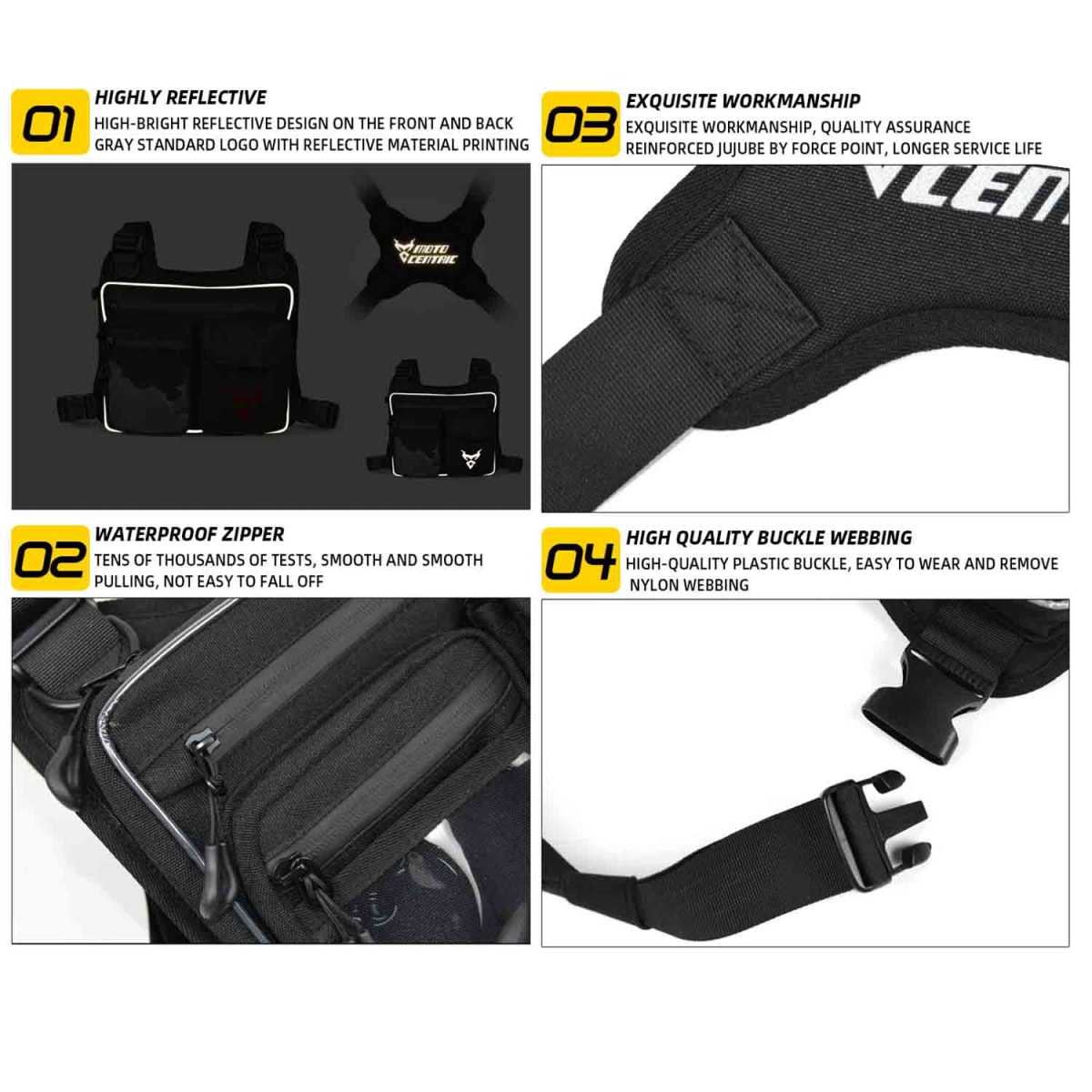 Bolso de pecho para moto motocentric MC-01204