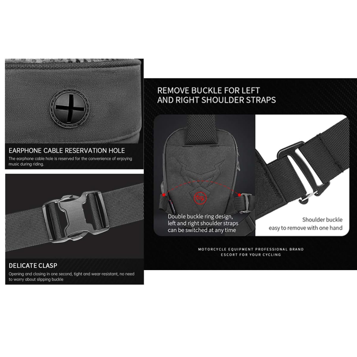 Bolso crossbody motocentric para moto 11-mc-0132 3,5 litros5