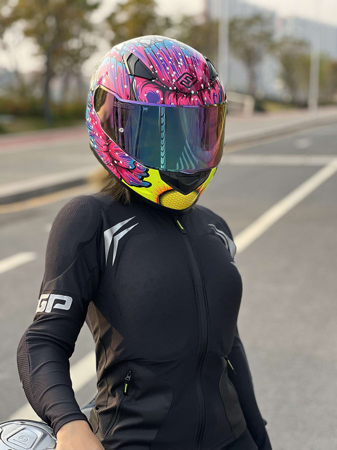 Chaqueta para moto mujer con protecciones tiger racing tr-h5s5