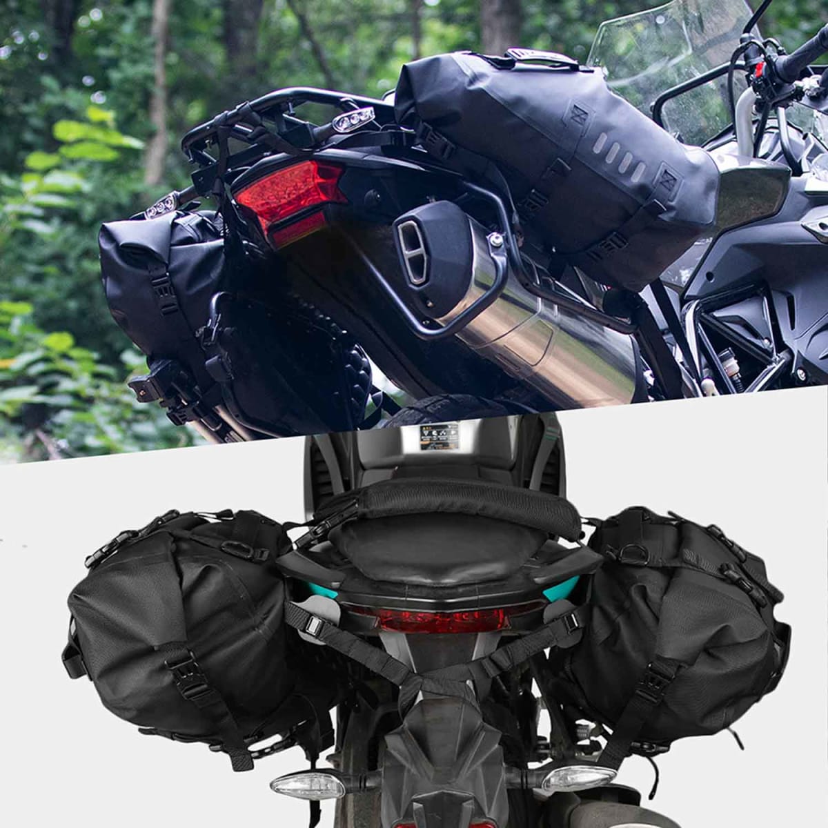 Bolsos laterales para moto Rhinowalk MT1428 28 litros impermeable6