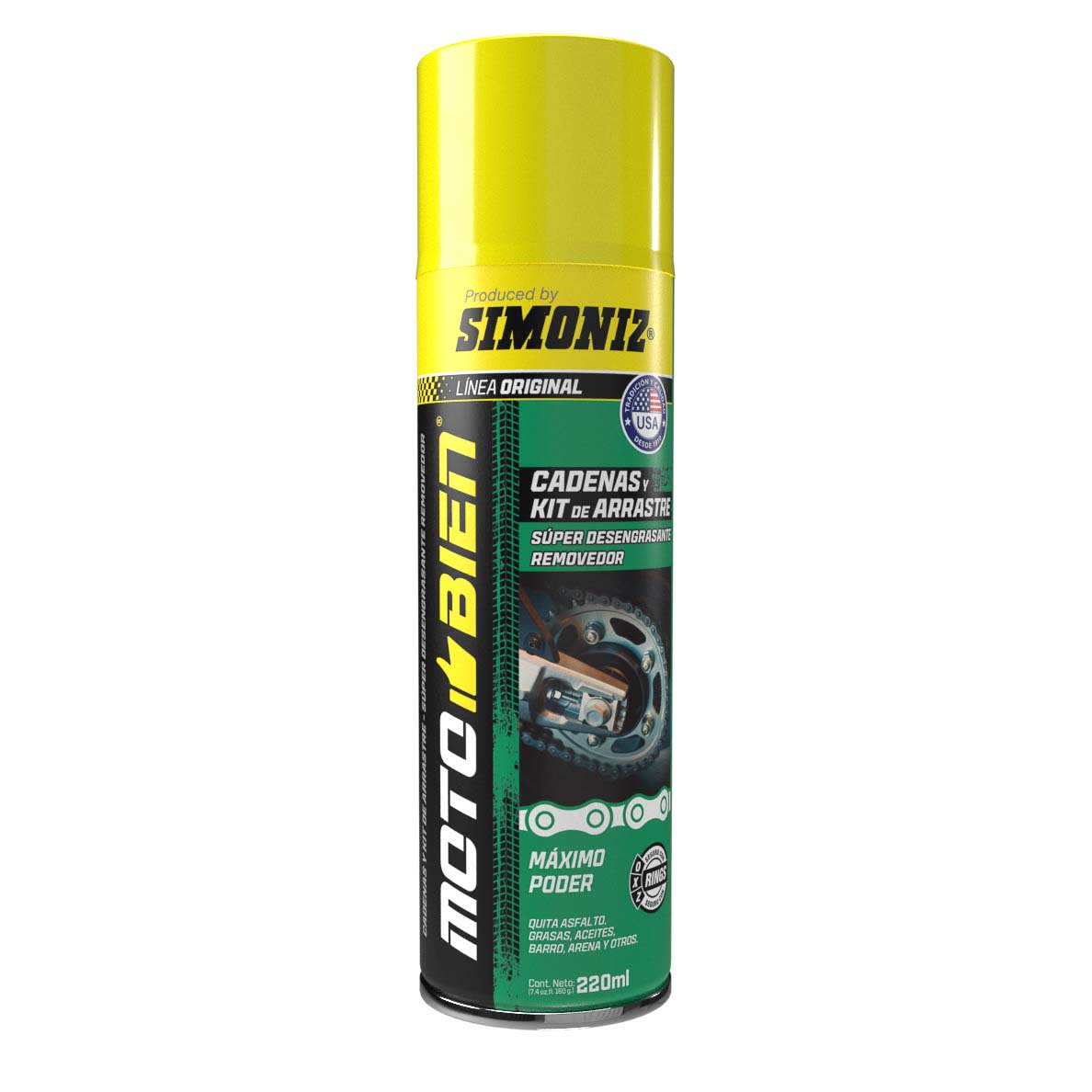 Limpiador Desengrasante cadena SIMONIZ Moto Bien 220ml1