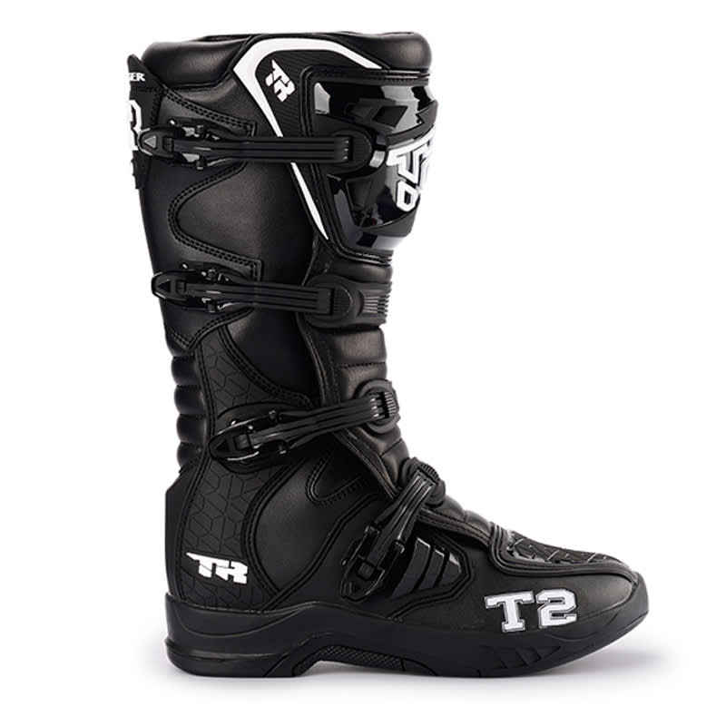 Botas para moto tiger racing t2 negro motocross enduro4