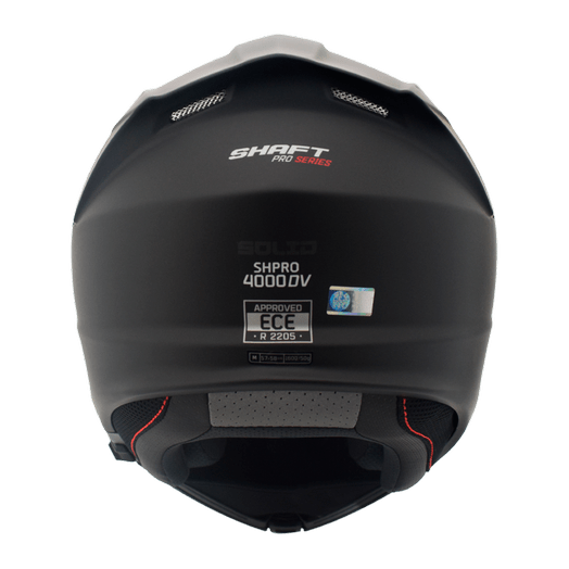 Casco moto Shaft pro 4000dv Abatible solid n.m sun visor norma europea ecer-22054