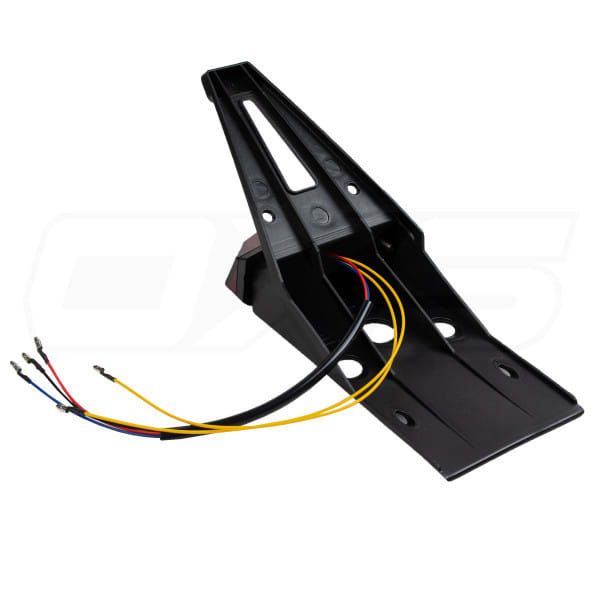 Tapa barro moto con porta patente y luz led de freno e intermitentes1