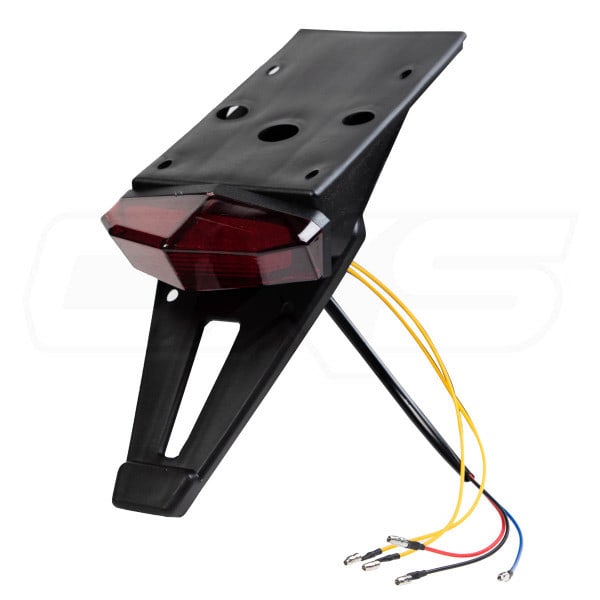 Tapa barro moto con porta patente y luz led de freno e intermitentes4