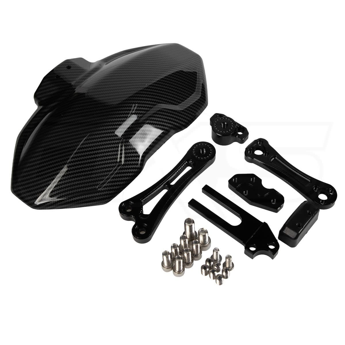 Tapa barro trasero para moto moxi ajustable tipo carbono1